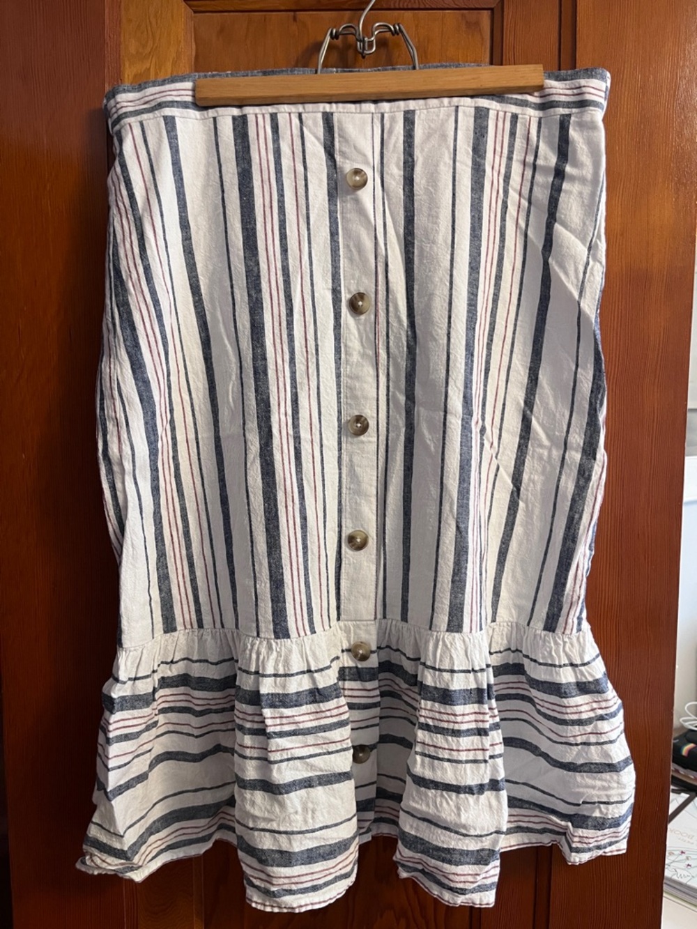 Linen blend column skirt size 12/large